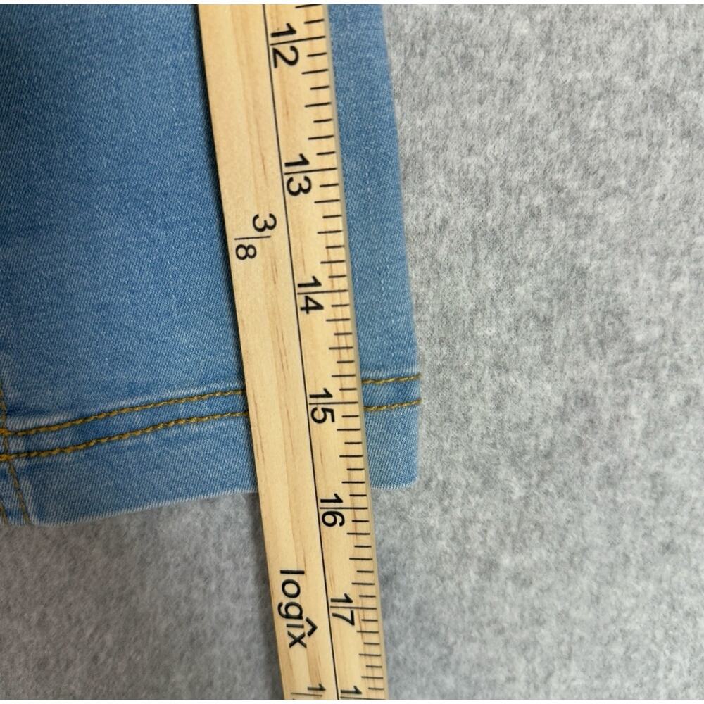 Forever 21 Mini Skirt Blue Jean WMNS M Light Wash Denim A-Line Back Zip Stretch - Picture 7 of 7